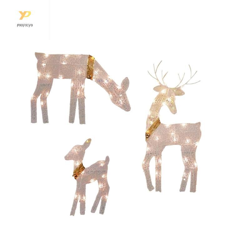 PPY 2025 Reindeer Christmas Garden Illuminant Reindeer ตกแต่งสวัสดีปีใหม่สําหรับสวนยืน