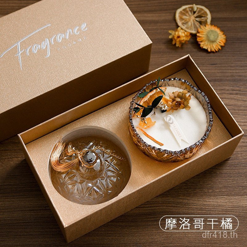ของที่ระลึกวันวาเลนไทน์งานแต่งงาน High-End Amber Girls Niche กล่องของขวัญเทียนหอมของขวัญวันเกิดแฟน F