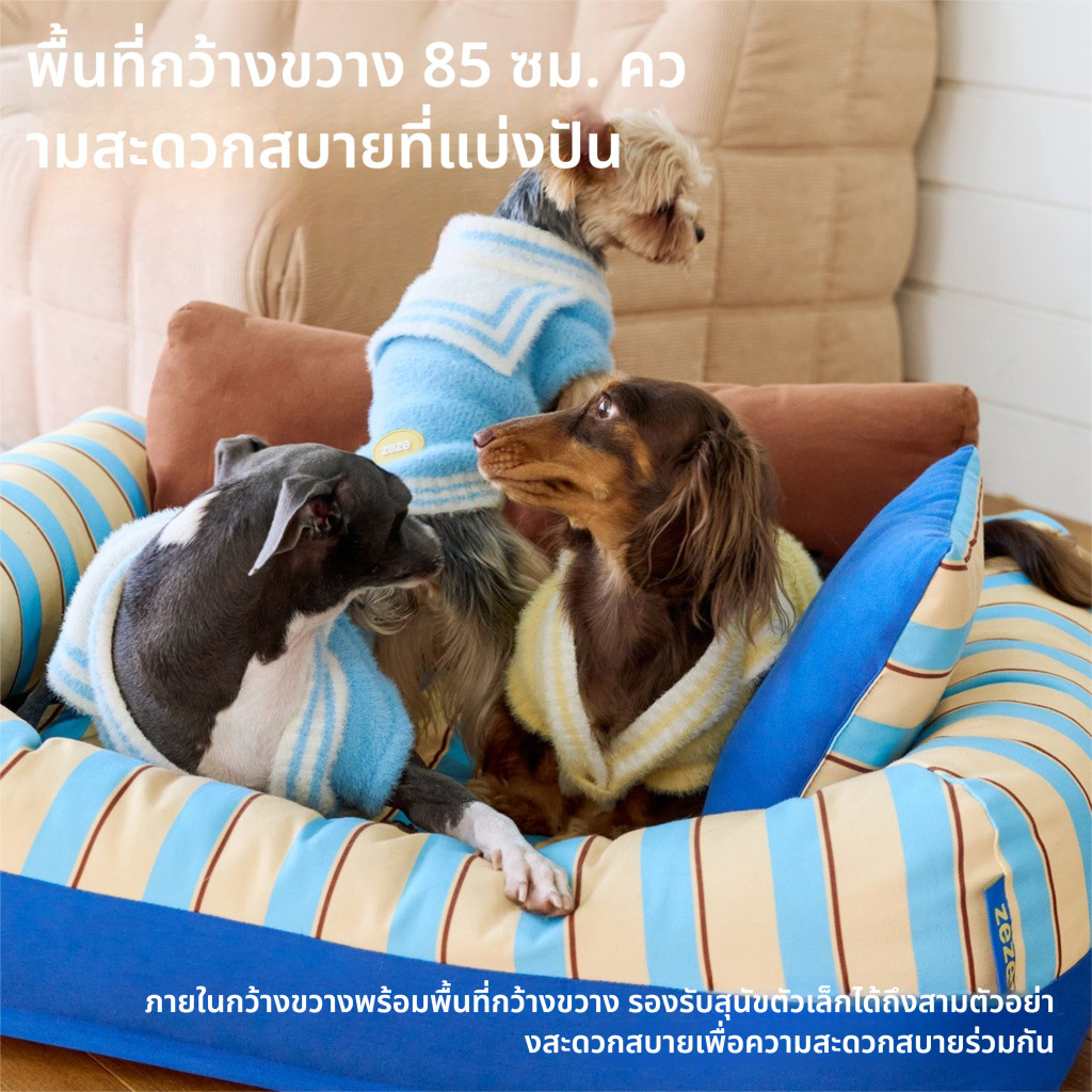 zeze ที่นอนสัตว์เลี้ยง ที่นอนสุนัข ฤดูหนาว ที่นอนแมวอบอุ่น ถอดล้างทําความสะอาดได้ เตียงโซฟาสัตว์เลี้ยง ระบายอากาศได้ [QINGXI _ PET]