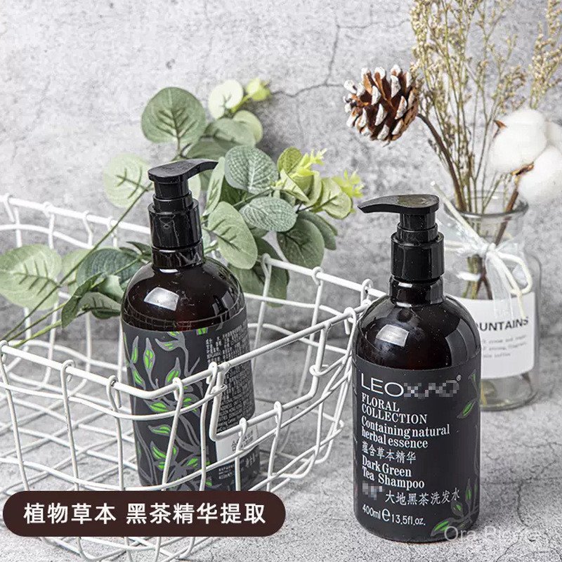 400ml Hotel Hotel Dedicated Shampoo เจลอาบน้ํา B & B Hotel Bath ชุดดูแลแบบใช้แล้วทิ้ง Black Tea