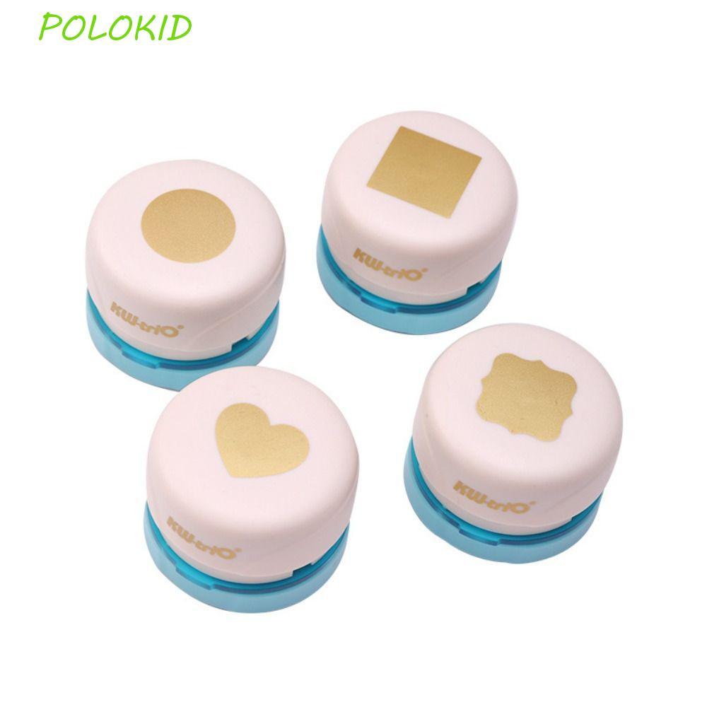 POLOKID Craft Hole Punch, Maganetic Handmade Paper Puncher, อุปกรณ์การเรียน Punches Maker ตัดกระดาษอ