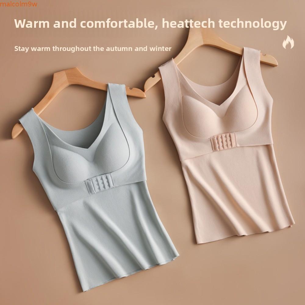 SCOPE Thermal Shapewear Camisole, Slimming Velvet ขนแกะหลังคลอด Body Shaper, ยืดหยุ่นแขนกุดพร้อมถ้วย