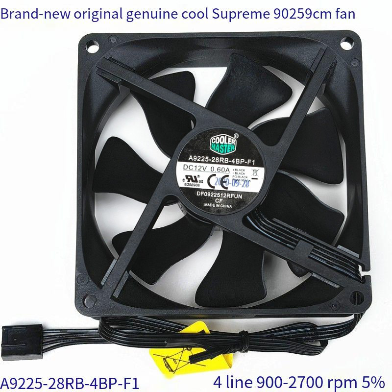 ยี่ห้อใหม่ Cool 9025 9 ซม.พัดลม 4 สาย PWM อุณหภูมิควบคุม Cooling DF0922512RFUN 12V 0.60A