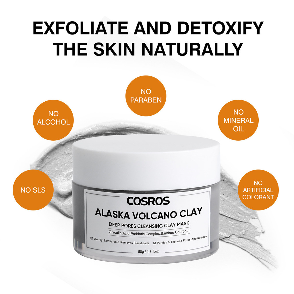 [คลังสินค้าพร้อม] Volcano ทําความสะอาดฟิล์มโคลน โคลนภูเขาไฟ โคลนทําความสะอาดล้ําลึก Mask WJG