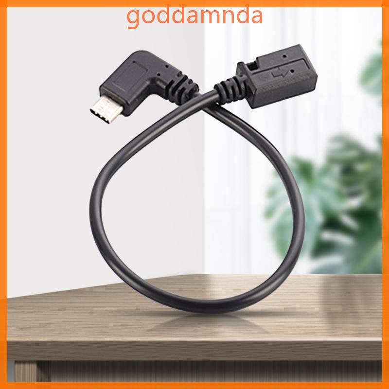 GODD สาย USB Type C ถึง Mini USB 90 องศา USB C ชายกับมินิ USB อะแดปเตอร์หญิง