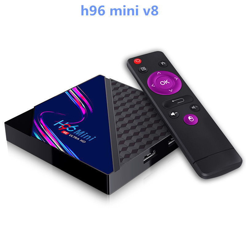 H96 mini v8 ชุดกล่องด้านบน Android 10.0 2GB/16GB RK3228A 4K HD กล่อง tvbox