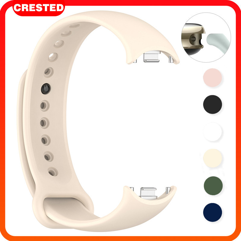 สายยาง สายรัดสปอร์ต สำหรับ for Xiaomi Mi Band 10 9 8 NFC สำหรับ for Smartwatch Miband 10 9 8 สายรัดซิลิโคน