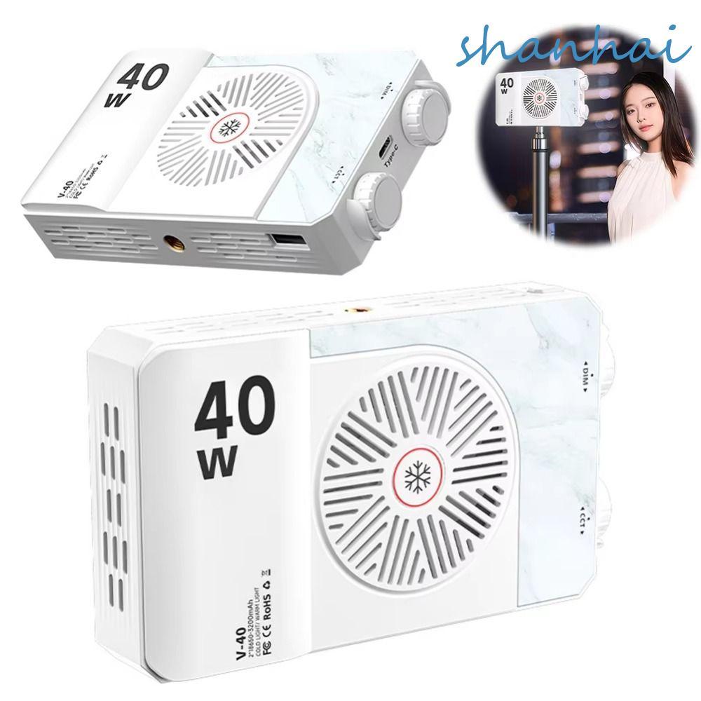 SHANHAI RGB ไฟกล้อง LED, แบตเตอรี่ 4400mAh CRI/TLCI 90 + Mini LED โคมไฟวิดีโอ, มัลติฟังก์ชั่น 2800-9