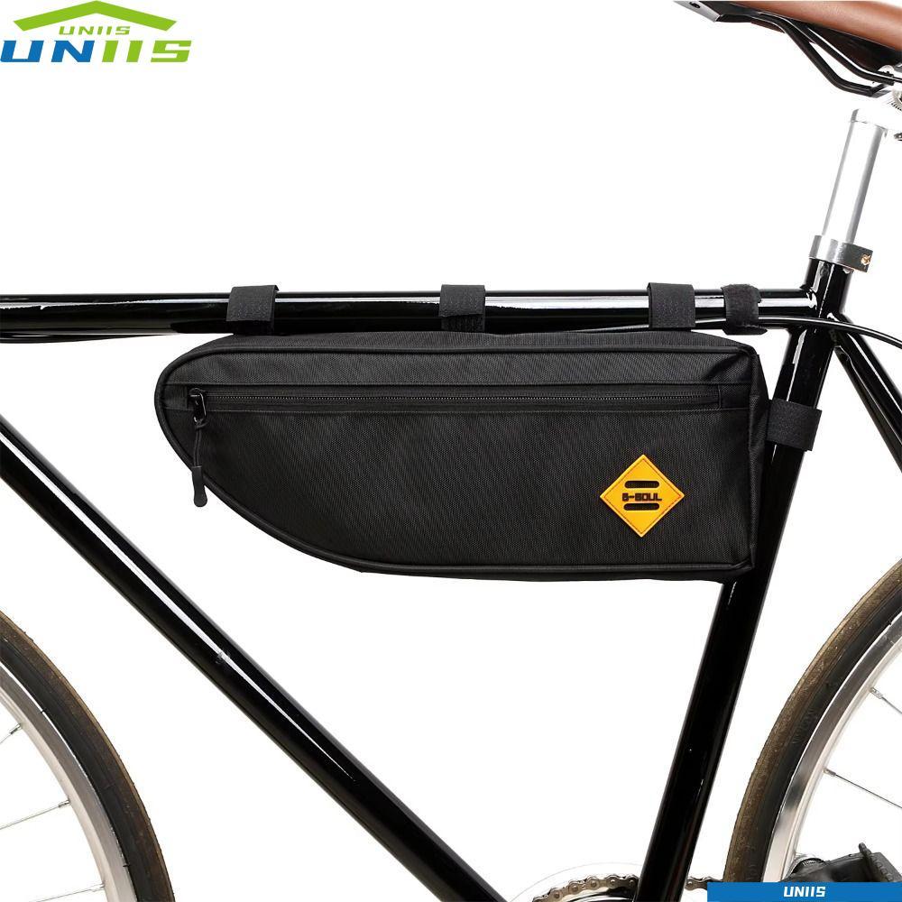 UNIIS Bike Frame Front Tube Bag, Large Capacity Waterproof Bicycle Triangle Bag, MTB Cycling Accessories Cycling Pouch