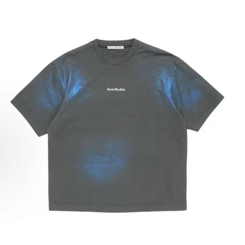 เสื้อยืดแขนสั้นใหม่ สายรุ้งปั๊มร้อนนูน สวมใส่ง่ายสำหรับทุกวัน
