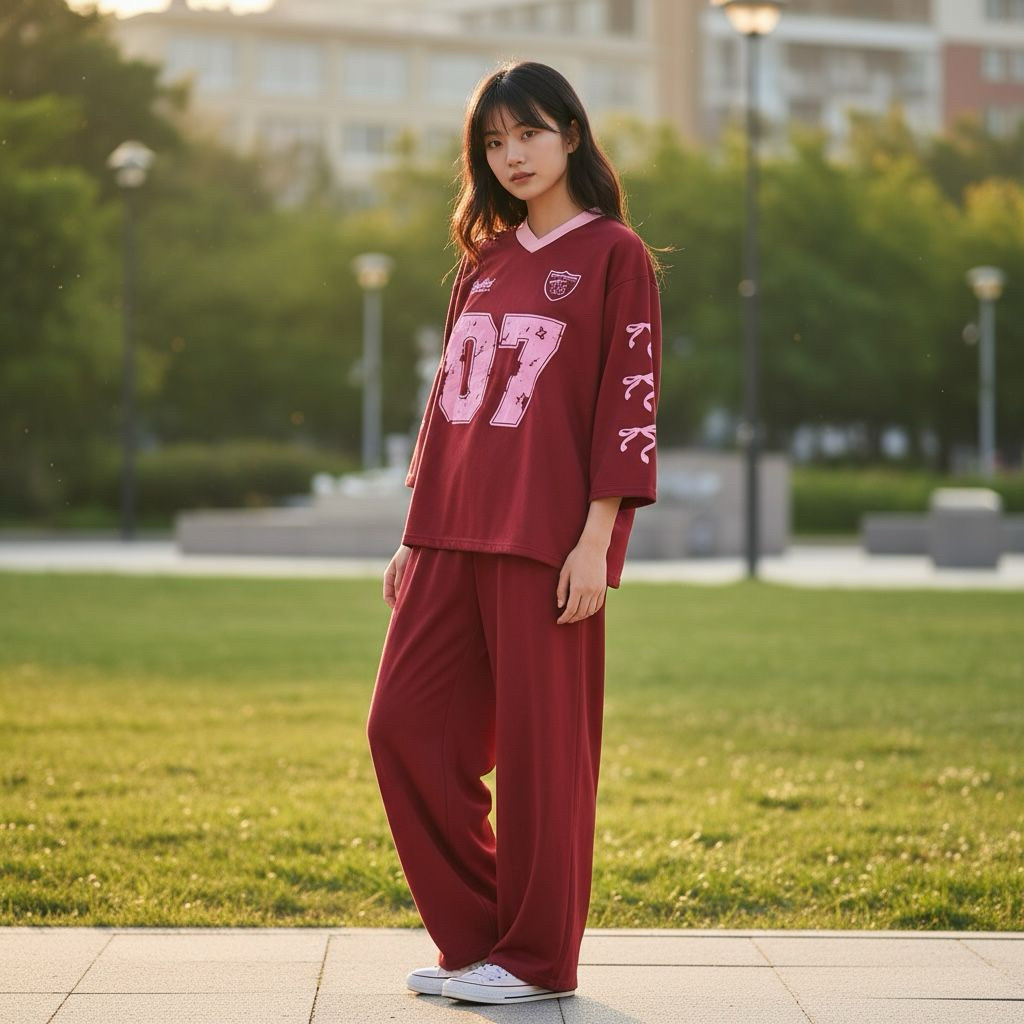 Tq88indonesia Modern Womens Casula Suit Baseball Ballet Suit Raglan Sleeve T-Shirt / Girls Set