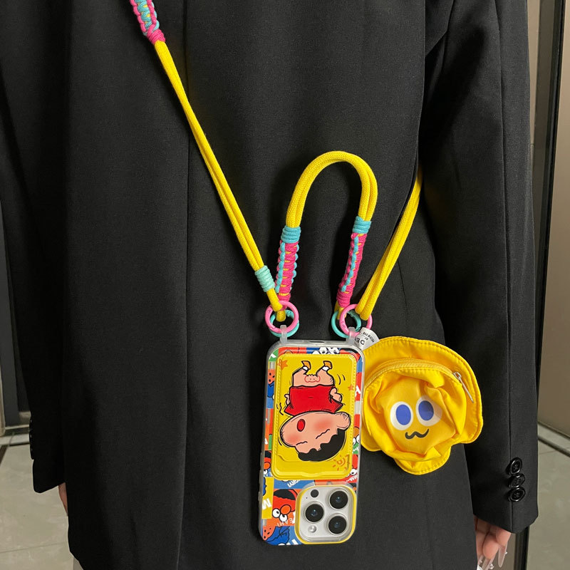 KB604 สําหรับ iPhone 17AIR 16 PRO MAX กรณี 15 Pro 14 PLUS 13 PRO MAX 12 11 XS MAX XR 7 8 PLUS ins สไตล์เกาหลี Anti-fall Lanyard แฟชั่นการ์ตูนสาวน่ารักโทรศัพท์ป้องกันกรณี - รูปที่ 2