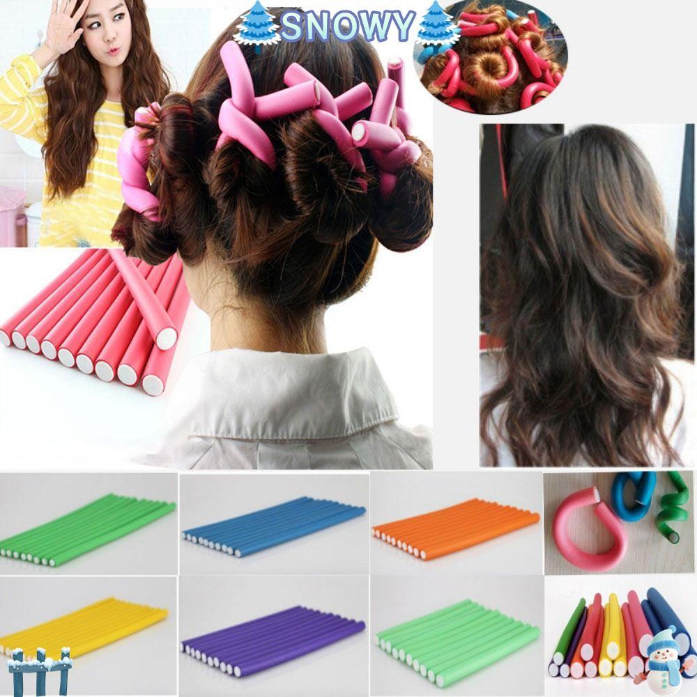 SNOWY 6 ชิ้น/ล็อต Hair Curler Roller Bendy Hairdressing ฟองน้ํานุ่มเครื่องมือจัดแต่งทรงผม