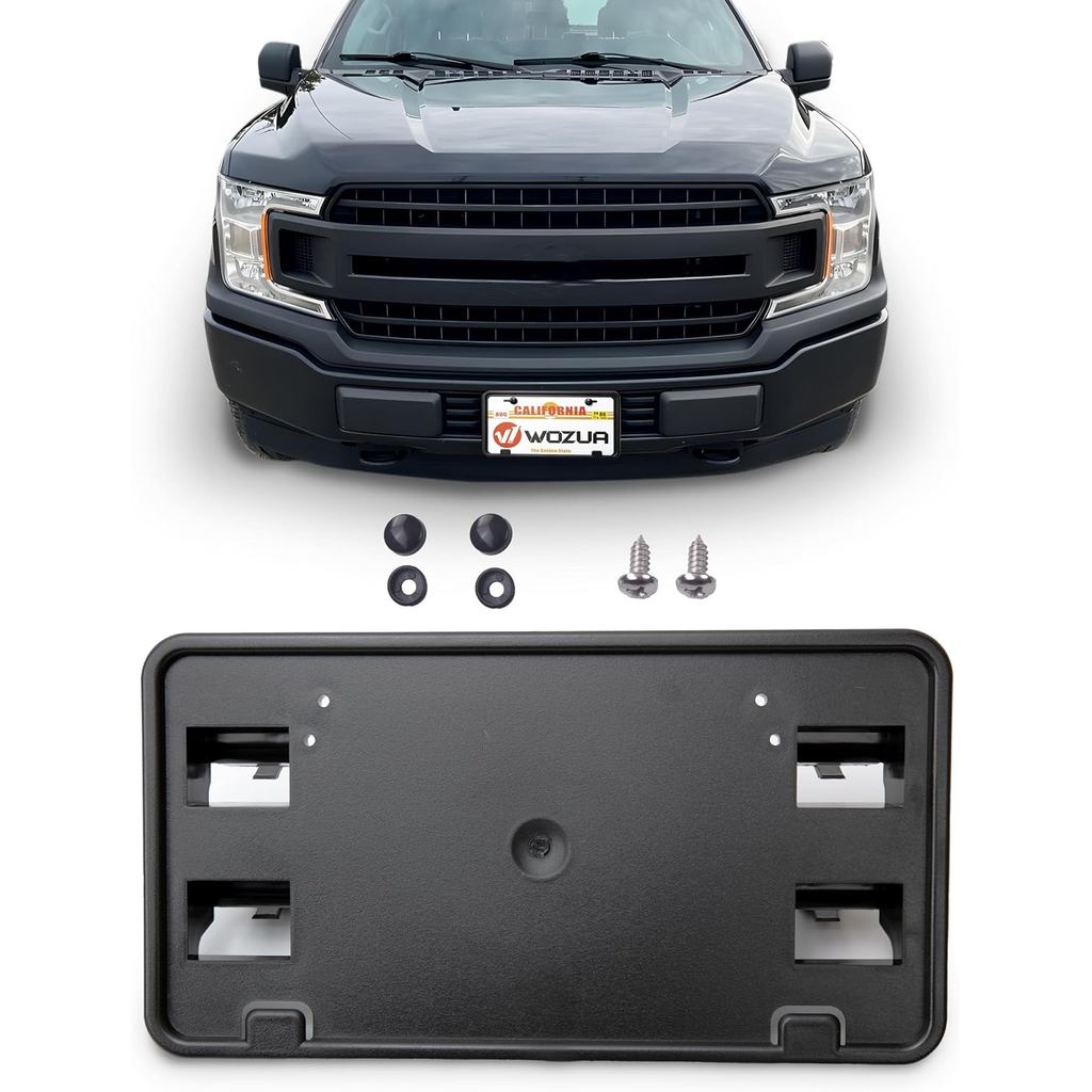 Front Bumper License Plate Brackets Holder Mounting for 2018 2019 2020 Ford F-150 Replacement for JL