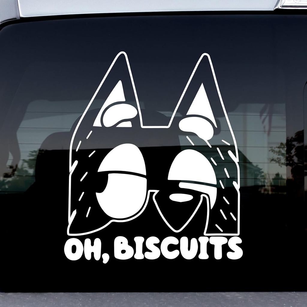 5pcs OH, Biscuits Car Decal Sticker for Truck Bumper Window Vehicles (6x7)