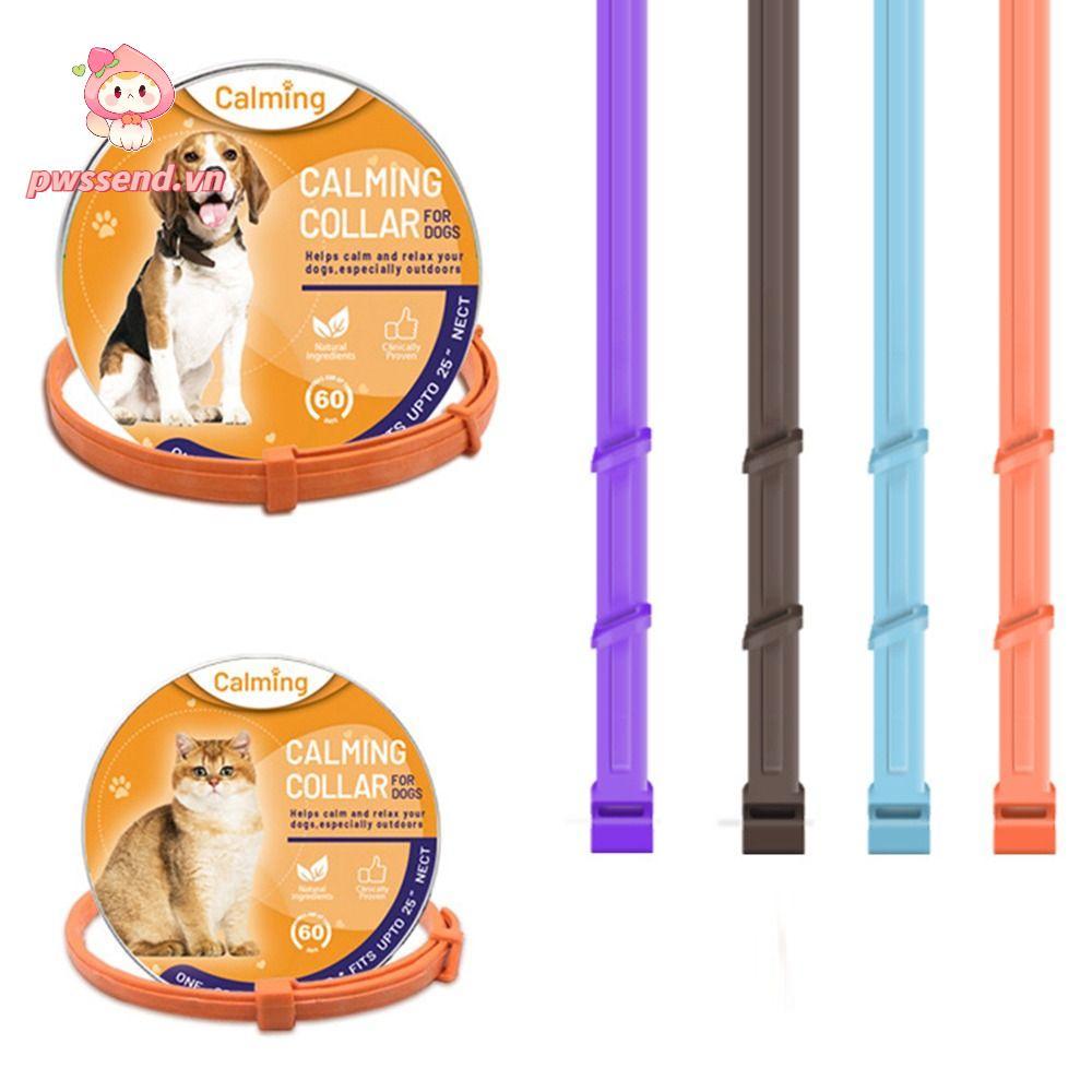 PWSSEND สร้อยคอสุนัขแมวสัตว์เลี้ยงซัพพลาย TPR ปรับความวิตกกังวลบรรเทา