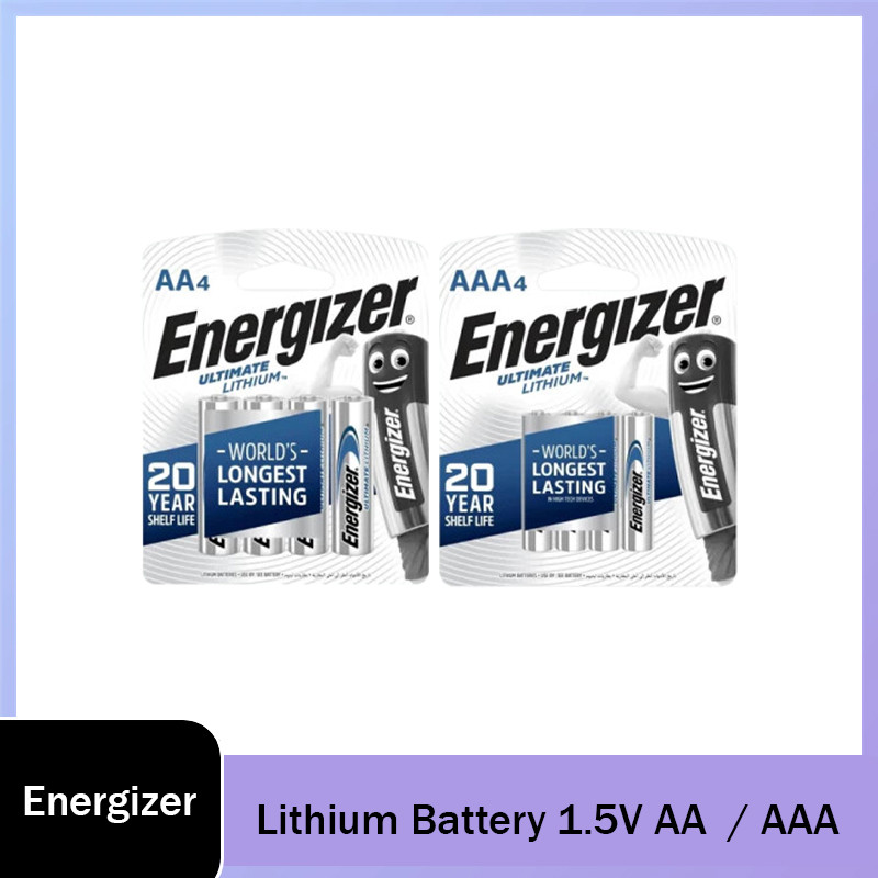แบตเตอรี่ลิเธียม Energizer Ultimate 1.5V AA / AAA