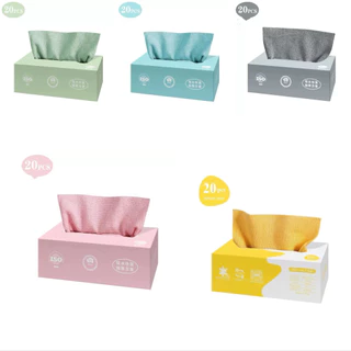365mallshop（M068）ผ้าไมโครไฟเบอร์ “กล่อง 20 ชิ้น”*ราคาต่อ1กล่อง*ผ้าเช็ดอเนกประสงค์ ผ้าเช็ดของ
