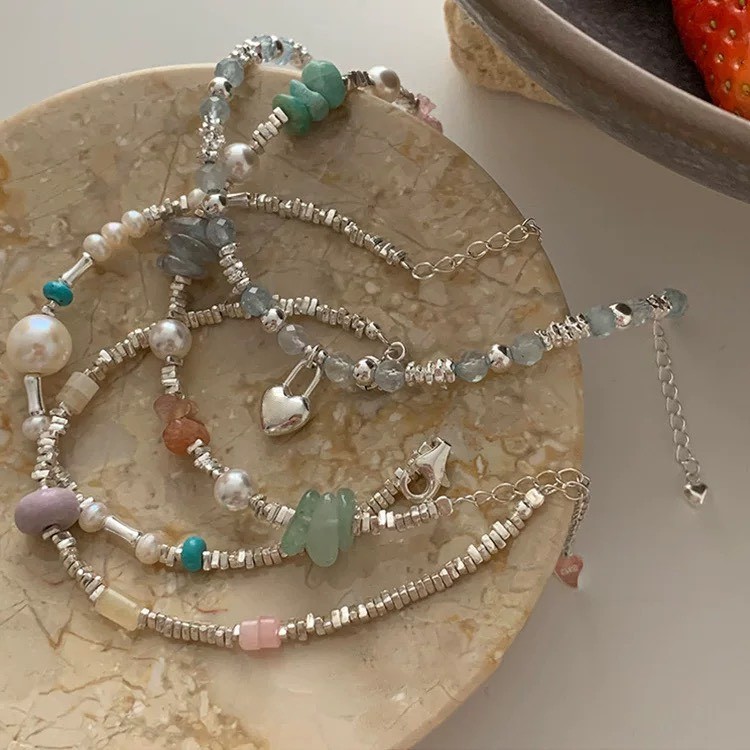 สร้อยข้อมือประดับ โลหะ ไข่มุก สไตล์เกาหลี แฟชั่นสำหรับผู้หญิง - รูปที่ 2