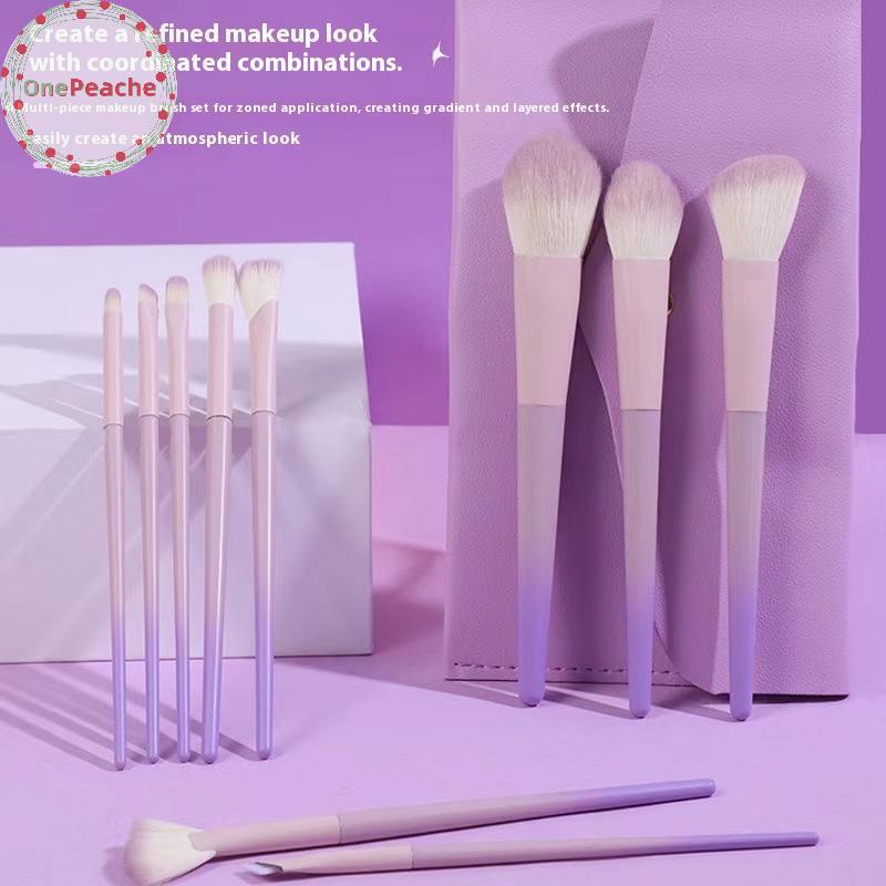 OnePeache 10 ชิ้นชุดแปรงแต่งหน้าสีม่วง, แปรงแป้งฝุ่น, แปรงอายแชโดว์, ชุดเครื่องมือความงามครบชุดแปรงค