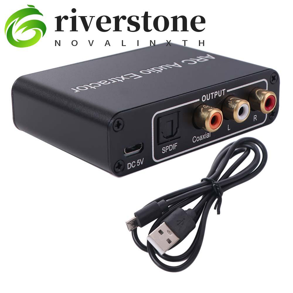RIVERSTONE ARC Audio Adapter Extractor, DAC SPDIF Coaxial RCA L/R Coaxial SPDIF Jack ARC อะแดปเตอร์เสียง, Splitter 3.5 มม.เอาต์พุตแจ็ค 192KHz Digital To Analog Audio Converter