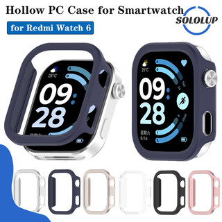 ปกป้องกัน PC รู for Redmi Watch 6 5 4 ป้องกันหน้าจอป้องกัน Gores เชลล์ยาก อุปกรณ์ครอบกันชนกรอบ for Xiaomi Redmi Watch 6
