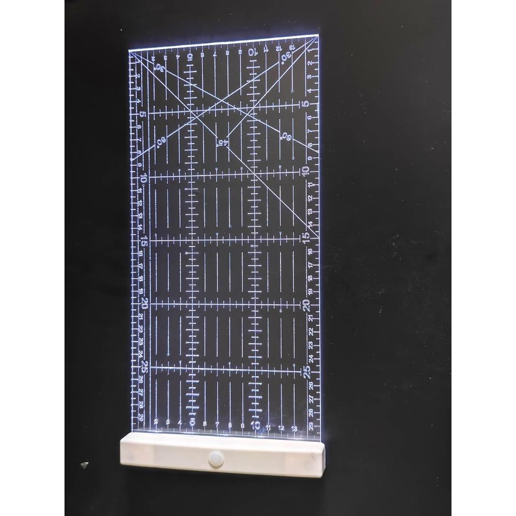 HONEYSEW Fabrics Glow Sewing Ruler, Quilting Ruler for Easy Precision Cutting Crafts Template