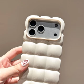 สีทึบ Cube เหมาะสําหรับ Apple 17Promax เคสโทรศัพท์ iPhone 16/15/14/13 Anti Drop Soft Case