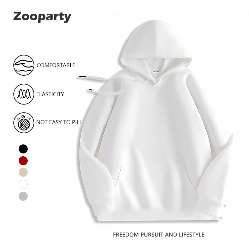 Hoodies เสื้อฮู้ด Basic สีดํา Pull over กระเป๋าล้วงด้านหน้า มีฮู้ดสวมหัว เหมาะกับอากาศหนาว(พร้อมส่ง)
