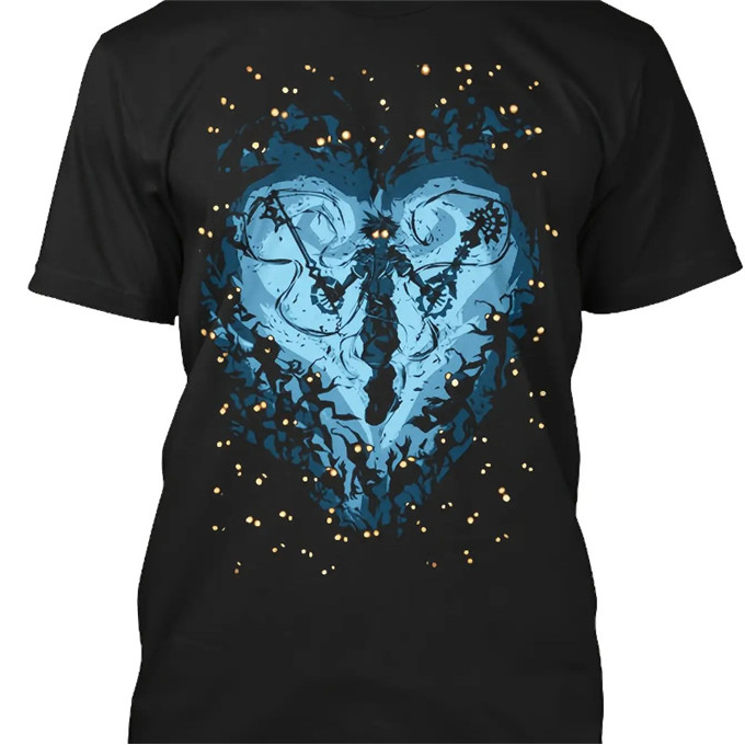 เสื้อยืดลายเกม Kingdom Hearts ออกแบบตามตัวละครจริง ปี 2025 สำหรับผู้ชาย