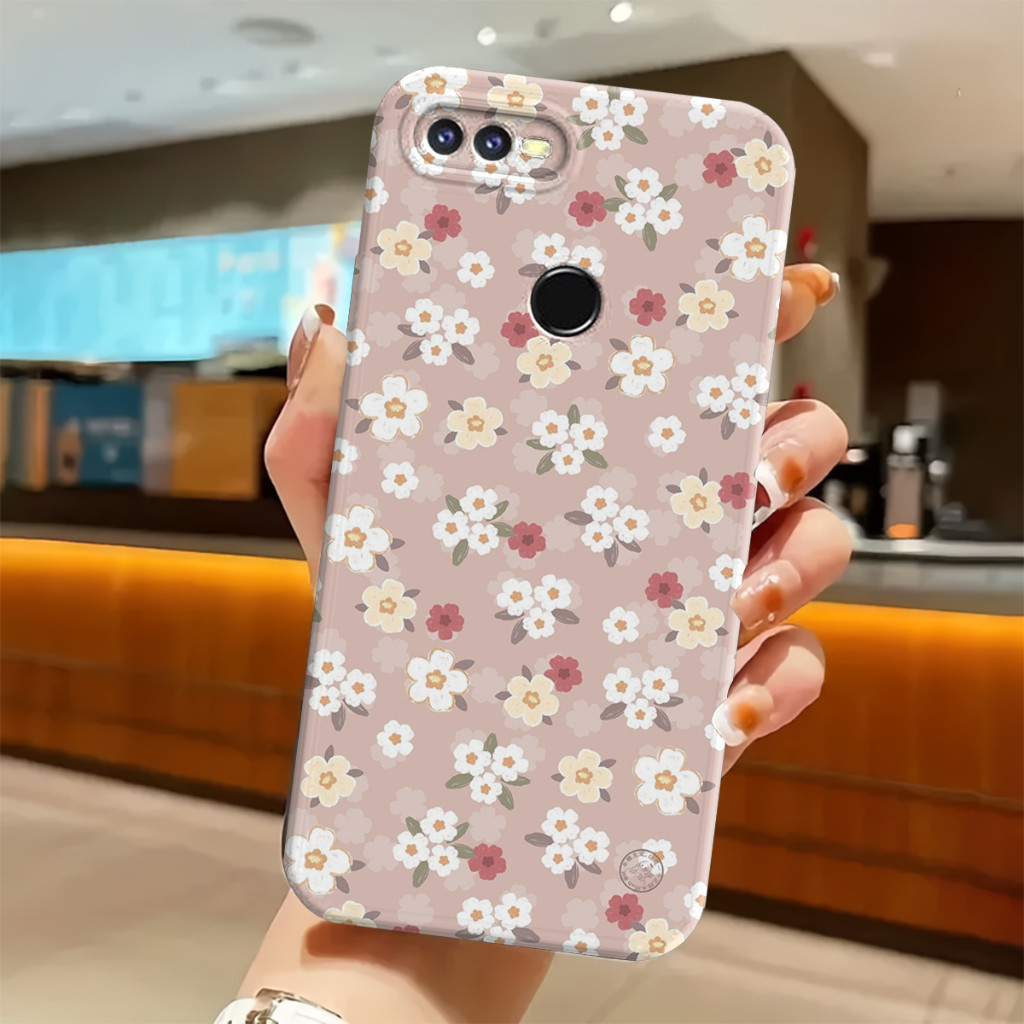 ปลอก Hp Oppo A5s / A12 / A11k / A7 Softcase Flex Protect Camera Small Flower Motif