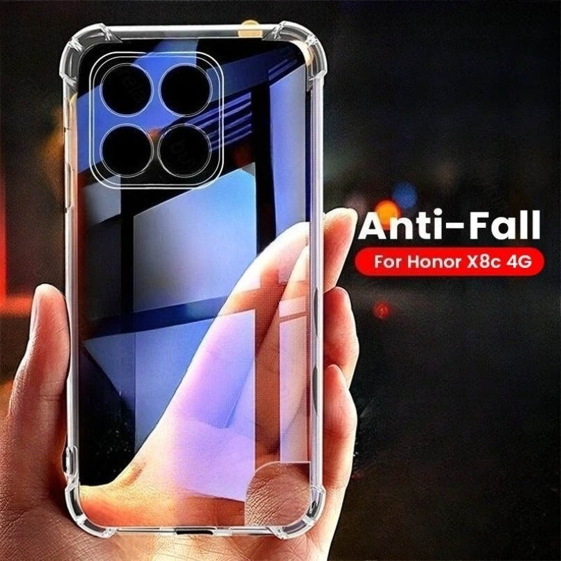 HonorX8c 4GกรณีAnti-YellowingคริสตัลใสTPU SoftสําหรับHonor X8c 4GกันกระแทกCoque On Honar Honer X8c X