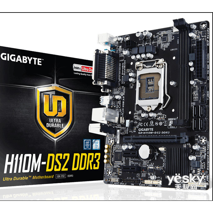 MSI B150M PRO VD D3 1151 เข็ม Gigabyte H110M DS2 DDR3 รองรับ CPU รุ่นที่ 6 รุ่นที่ 7