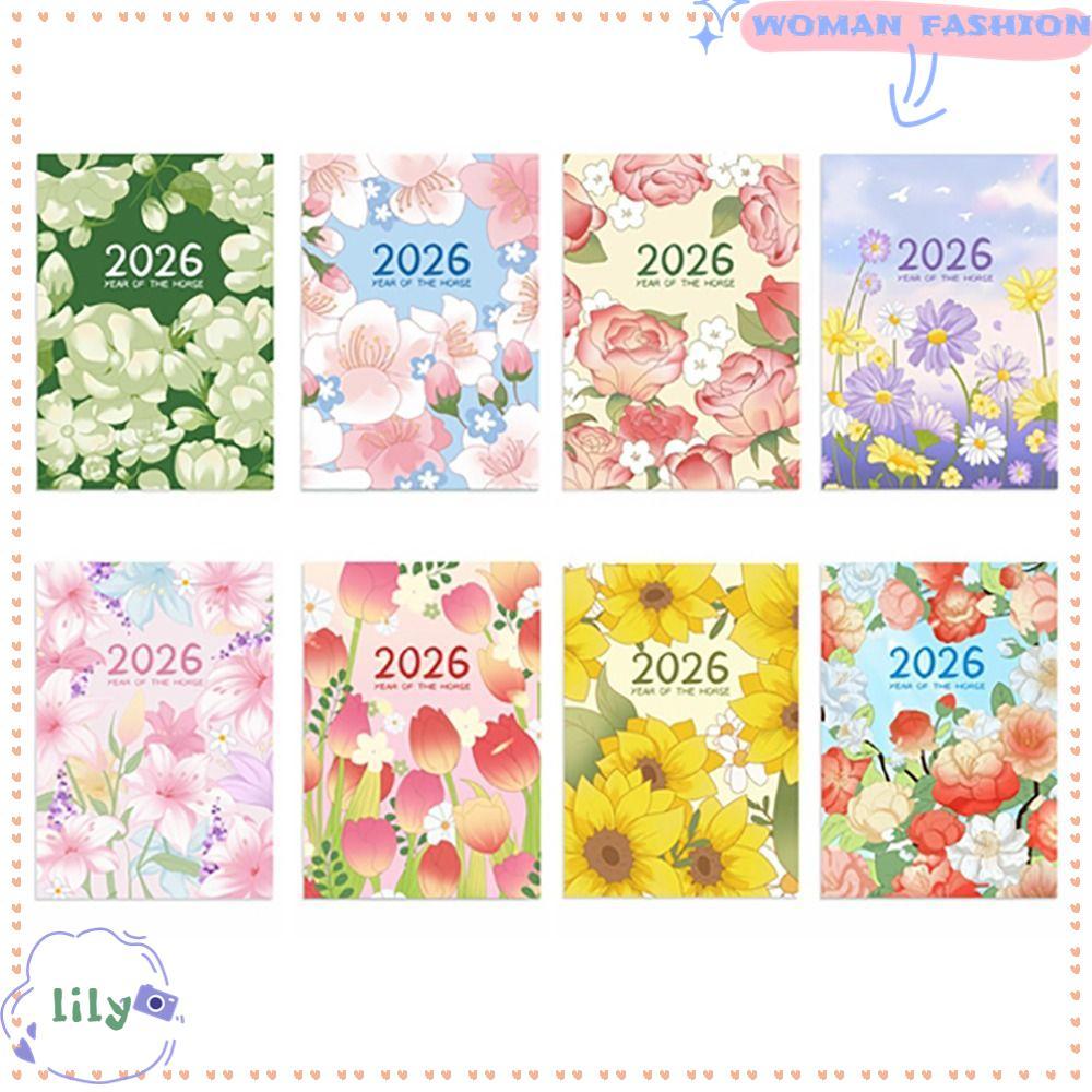 LILY Planner Notebook, A4 A5 Life Check-in 2026 Schedules Notebook, Practical Learning Plan Work Eff
