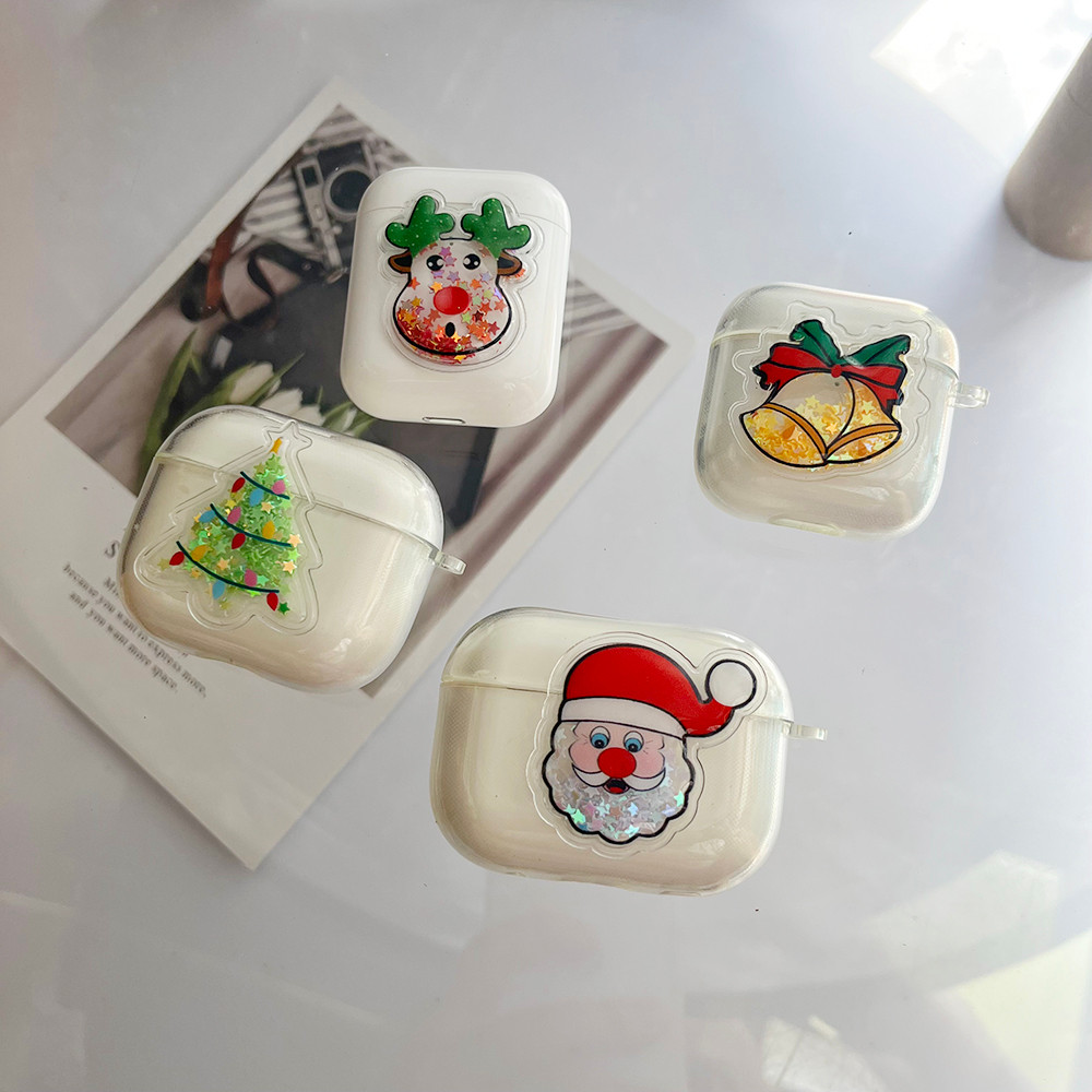 Glitter/คริสต์มาสหูฟังสําหรับ Soundcore Liberty5 / P40i P30i C30i กรณีซิลิโคนอ่อนนุ่มสําหรับ Soundco