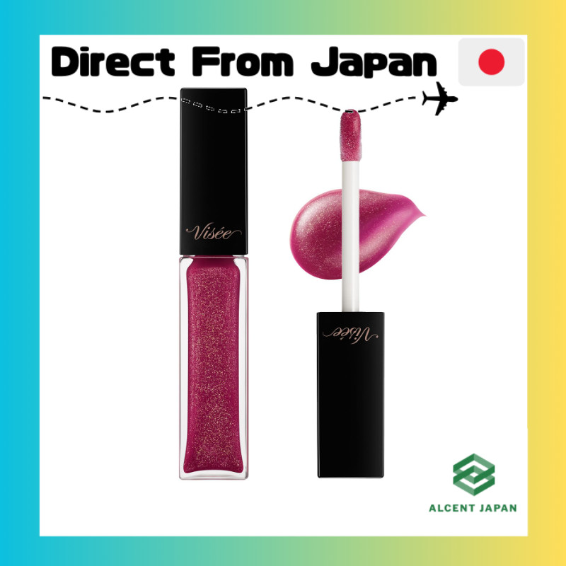 Visee Essence Lip Plumper PU100 Crystal Plum 5.5 mL Lip Gloss Volumizing Moisturizing Warm Sensation
