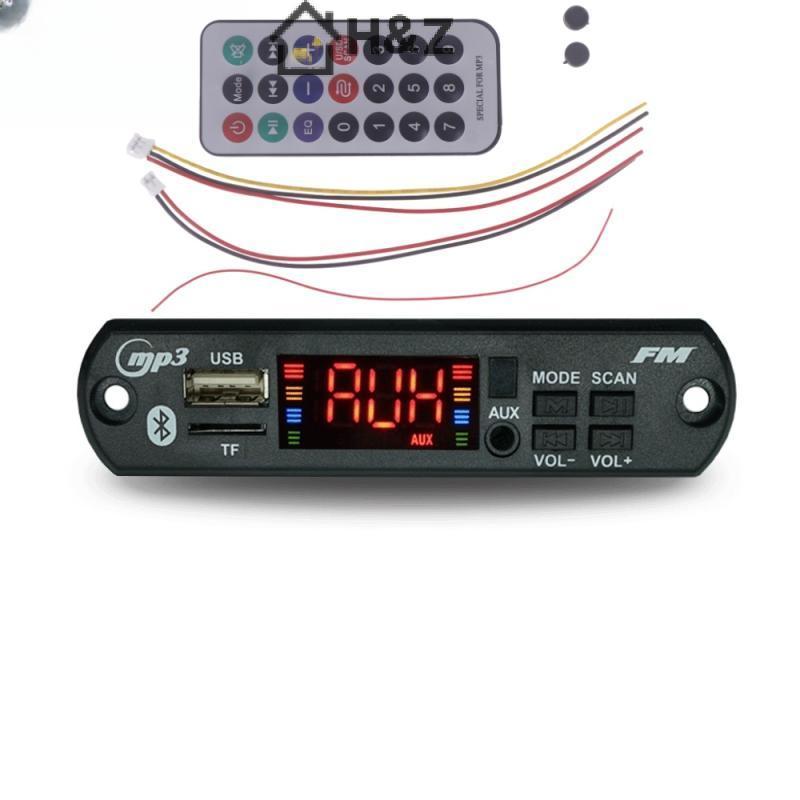 H & Z 1 ชุด 12V USB TF วิทยุเพลงไร้สายรถ MP3 เครื่องเล่นรีโมทคอนโทรล 5.0 Mini MP3 WMA โมดูลเสียงถอดร