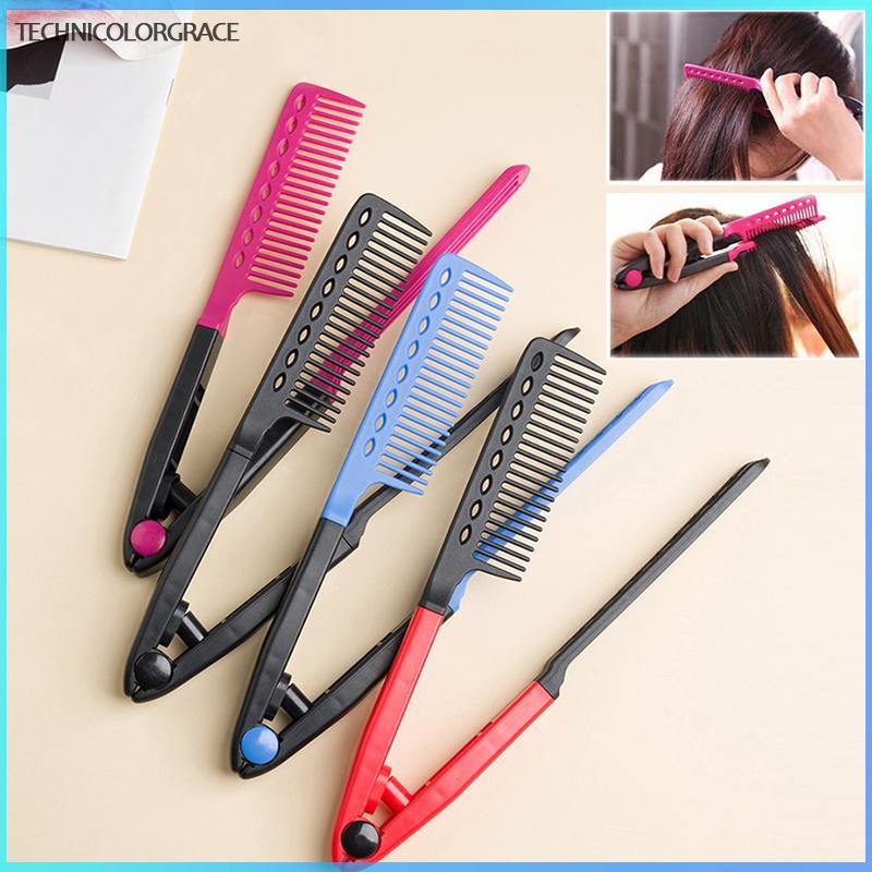 Technicolorgrace V ประเภทแปรงยืดผม DIY Hairdress เครื่องมือ Hairdressingbs จัดแต่งทรงผมธรรมชาติ Curlingb ผมสําหรับชายและหญิง TCE - รูปที่ 4