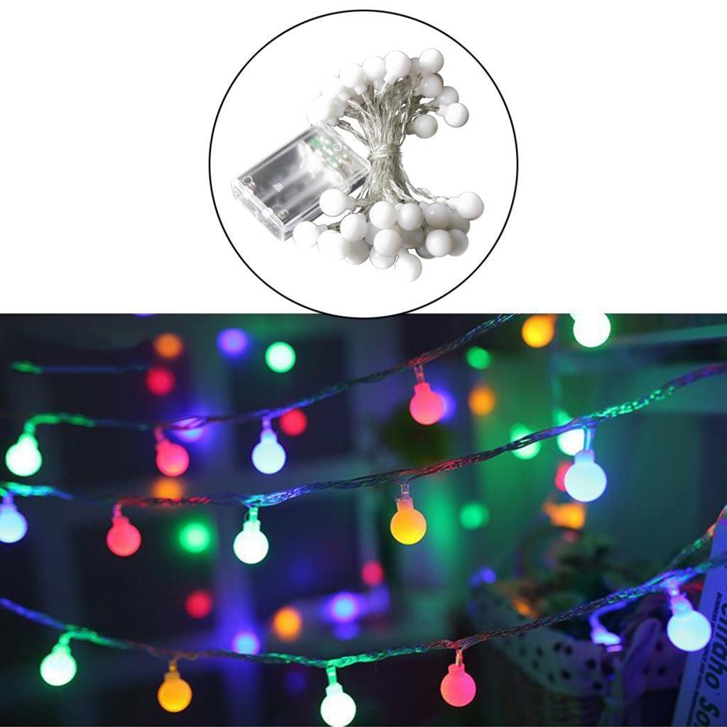 [Whgirld8] Ball LED String Fairy Light เหมาะสําหรับบ้านห้องนอนห้องนั่งเล่น Party IP44 3000K 50000H