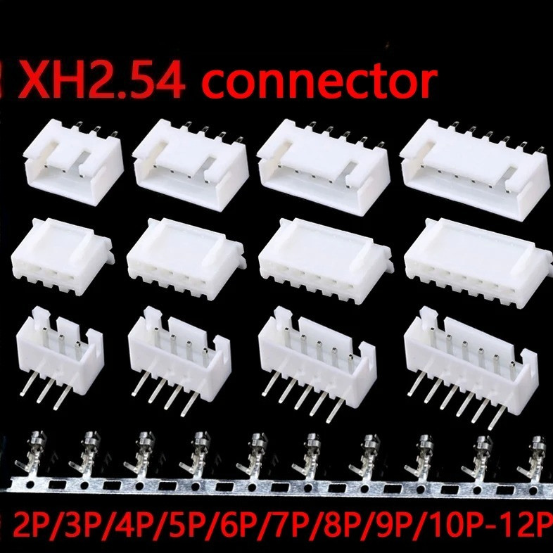 JST XH2.54 2/3/4/5 Pin Terminals เปลือกพลาสติกชายปลั๊ก + หญิงซ็อกเก็ตสายไฟ XH 2.54 2P 3P 4P 5P 6P 7P