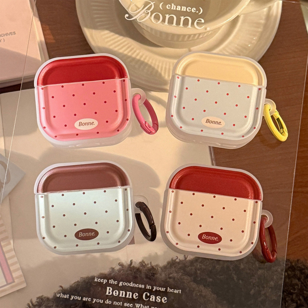 เกาหลีสีลูกกวาด Polka Dot หูฟังสําหรับ Airpods 1 2 3 4 Pro Pro 2 Pro 3 Soft Tpu หูฟังไร้สายบลูทูธชุดหูฟัง Anti Drop ฝาครอบป้องกัน