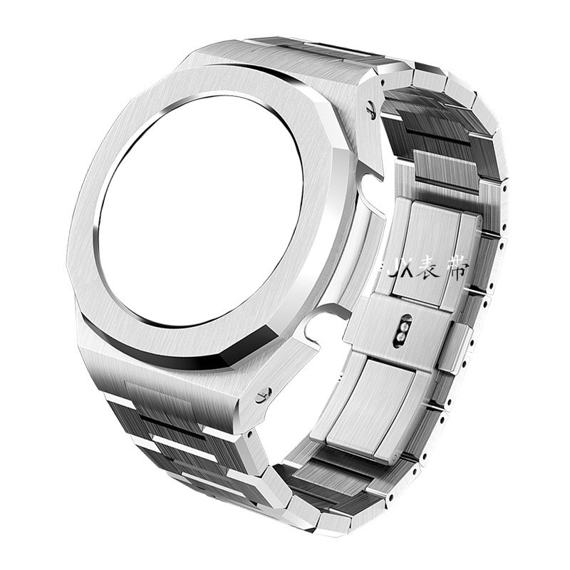 เหมาะสําหรับ Casio GA-2100/2110/B2100 ดัดแปลง Parrot Snail Farm Oak สายสแตนเลสกรณี