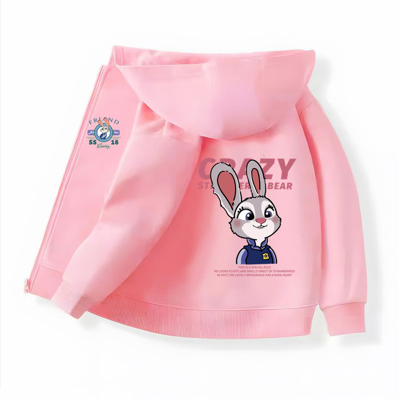 เสื้อกันหนาวแบบฮู้ดี้ Judy Hopps จาก Zootopia แขนยาว สไตล์อนิเมะ สำหรับเด็กหญิง เหมาะสำหรับอากาศเย็น