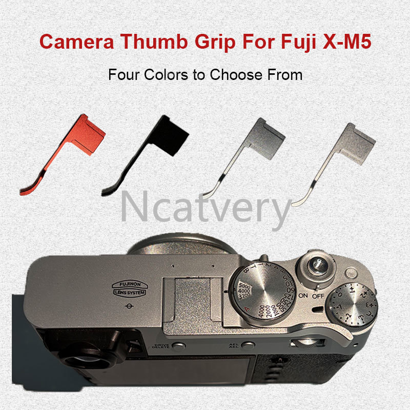 2025 ล่าสุดสําหรับ Fujifilm X-M5 XM5 XM-5 XM5 X70 สําหรับ Roich GRII GR2 กล้องโลหะ Thumb Grip Thumb Grip Hot Boots Ultra Light Metal Grip