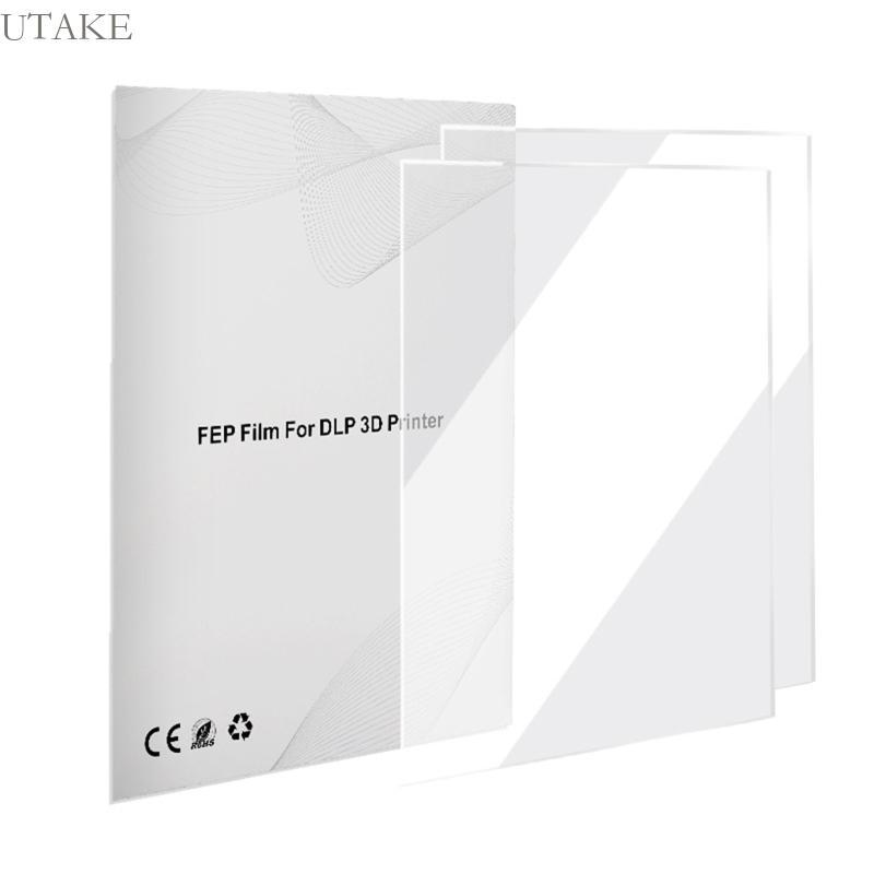 Utake 2 แพ็ค FEP Release Film 200 x 280 มม.SLA LCD FEP ฟิล์มแผ่นสําหรับเรซิ่น 3D เครื่องพิมพ์