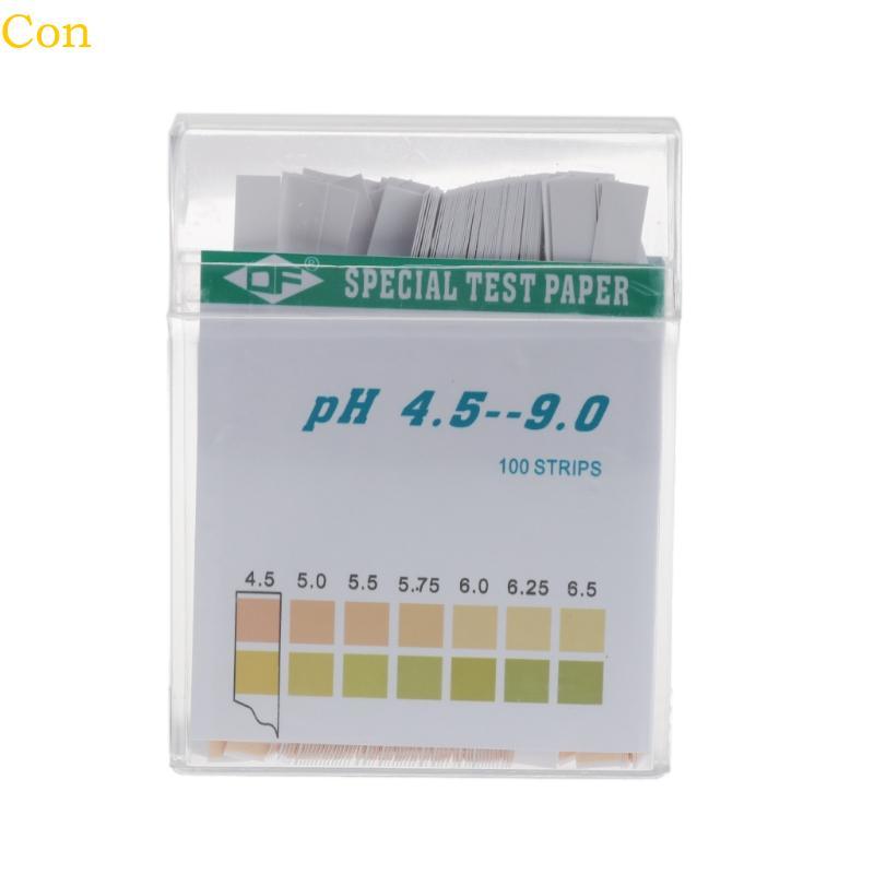 Con 100 Strip 4 5-9 PH อัลคาไลน์ตัวบ่งชี้กรดกระดาษน้ําน้ําลาย Litmus ชุดทดสอบ