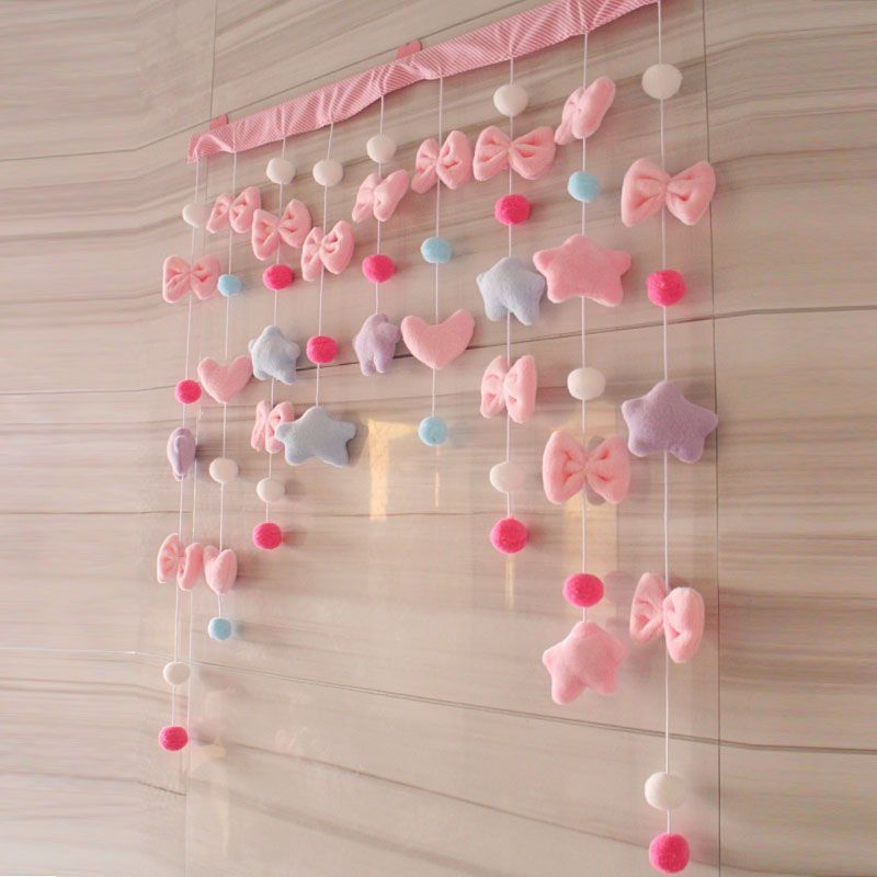 New Product#New Heart Butterfly Star Self-Adhesive Door Curtain Hanging Curtain Partition Curtain Un