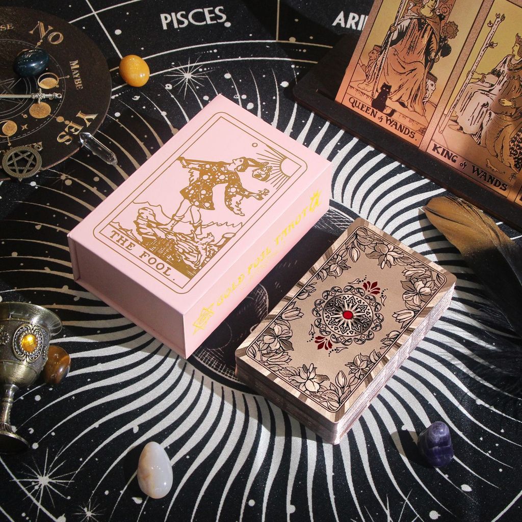 คําแนะนําสินค้า Gold ฟอยล์ Tarot Rose Gold Tarot Tarot พลาสติก PET กันน้ํา Tarot คําอธิบายฟอยล์สีทอง Tarot Rose Gold Tarot Tarot Tarot Tarot Tarot