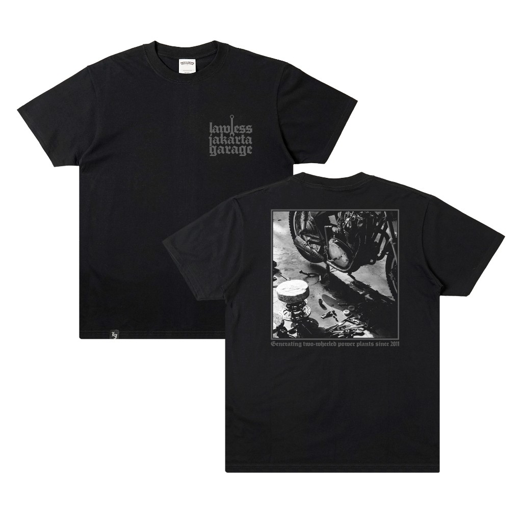 Lawless Garage - เสื้อยืด Quake - สีดํา