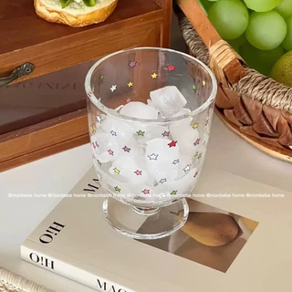 แก้วน้ำ แก้วกาแฟ การส่งออกไปเกาหลี ลายดาว✨ บรรจุภัณฑ์กล่องของขวัญ🎁 สำหรับร้านกาแฟ พร้อมส่ง